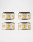 Juliska Berry & Thread Silver/Gold Napkin Ring, Set of 4-Silver/Gold