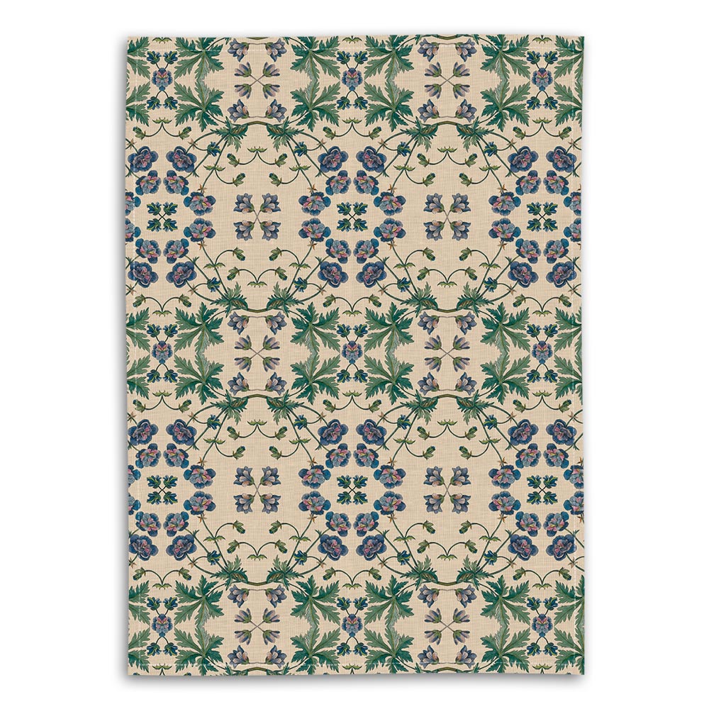 Avenida Purple Poppies Tea Towel