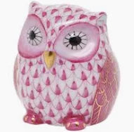 Herend Decorative Owlet - Raspberry