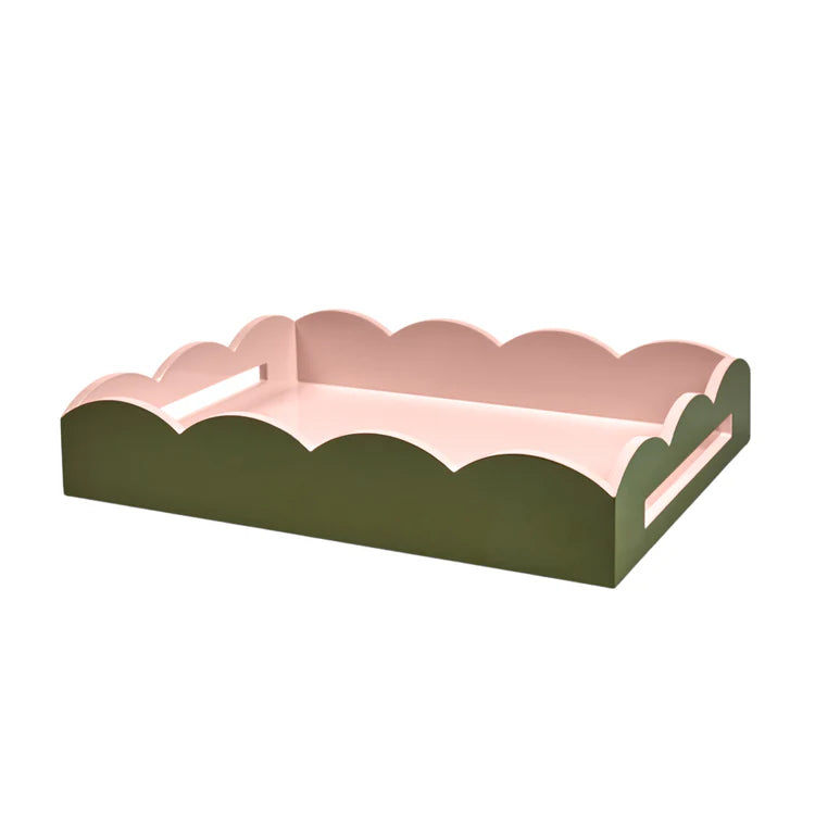 Addison Ross 17x13 Two Tone Scalloped Tray