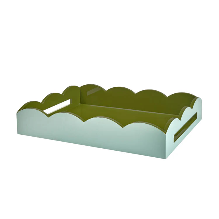 Addison Ross 17x13 Two Tone Scalloped Tray