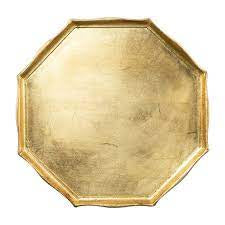 Vietri Florentine Gold Octagonal Tray