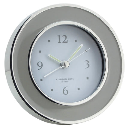 Addison Ross Silver Alarm Clock