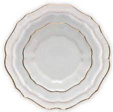 Casafina Impressions Dinner Plate - White/Gold