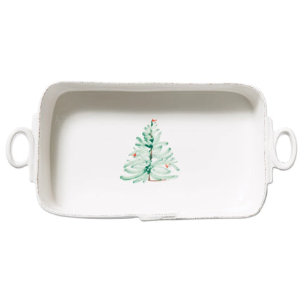 Vietri Lastra Holiday Rectangular Baker