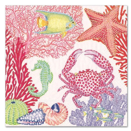 Caspari Under the Sea Paper Cocktail Napkins