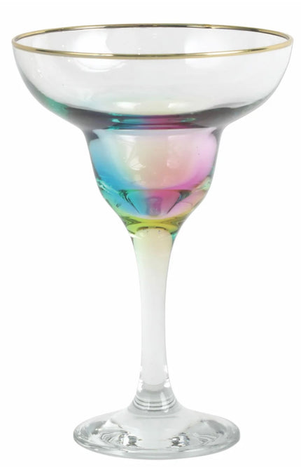 Vietri Rainbow Margarita Glass