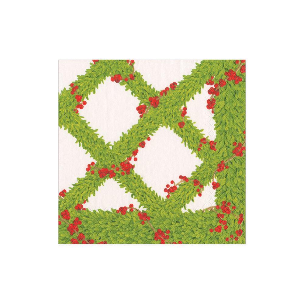 Caspari Boxwood Trellis Luncheon Napkins