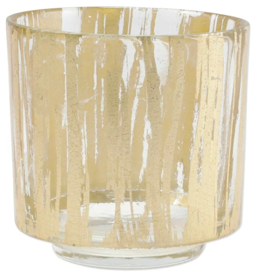 Vietri Rufolo Gold Brushstroke Votive