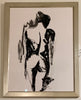 Lisa Moore Ink Figure - Framed