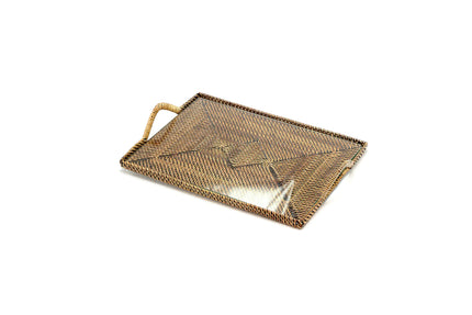 Calaisio Small Rectangular Serving Tray with Glass