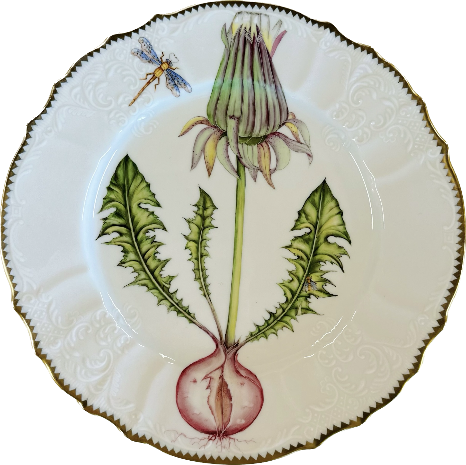 Flowers of Yesterday Dinner Plate by Anna Weatherley