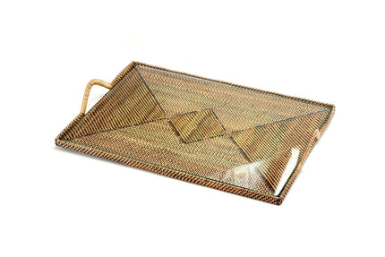 Calaisio Medium Rectangular Serving Tray with Glass