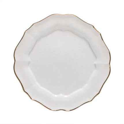 Casafina Impressions Dinner Plate - White/Gold