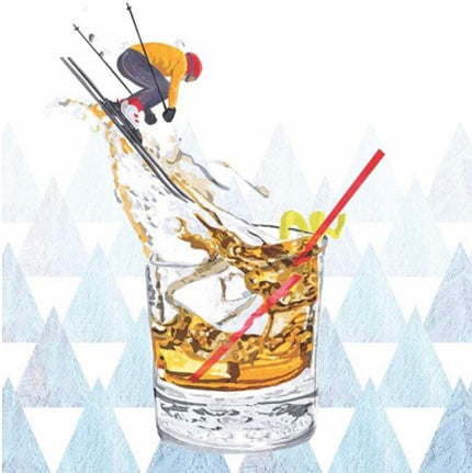 Papersproducts Design Apres Ski Bourbon Paper Cocktail Napkins