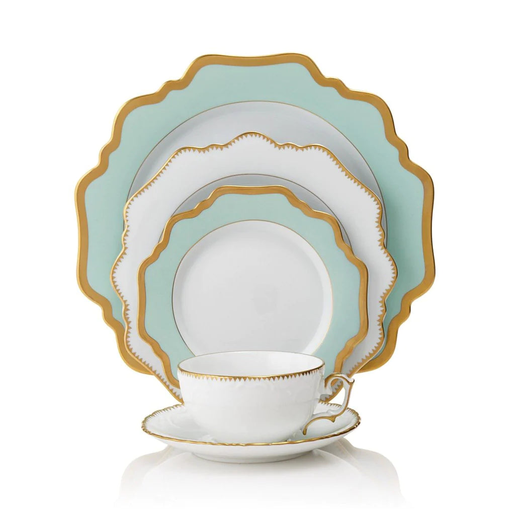 Anna's Palette Aqua Green Dinner Plate by Anna Weatherley